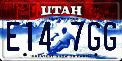 UT license plate E147GG