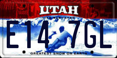 UT license plate E147GL