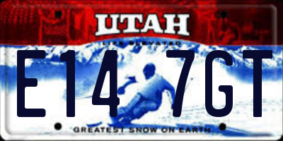 UT license plate E147GT