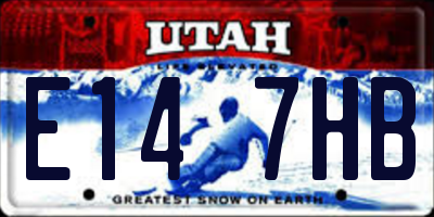 UT license plate E147HB
