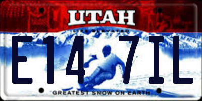 UT license plate E147IL