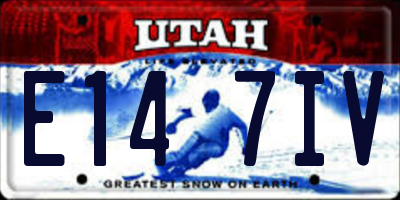 UT license plate E147IV