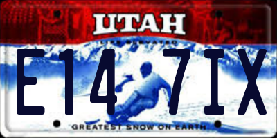 UT license plate E147IX