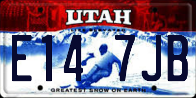 UT license plate E147JB
