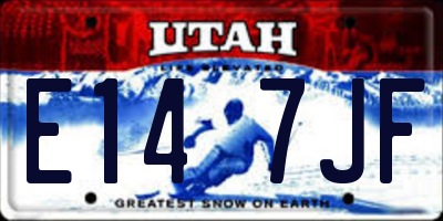 UT license plate E147JF