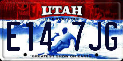 UT license plate E147JG