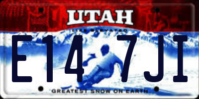 UT license plate E147JI