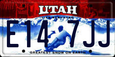 UT license plate E147JJ