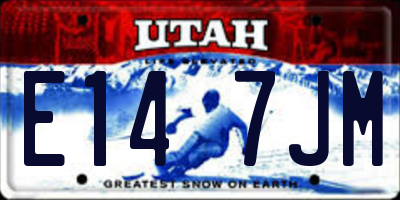 UT license plate E147JM