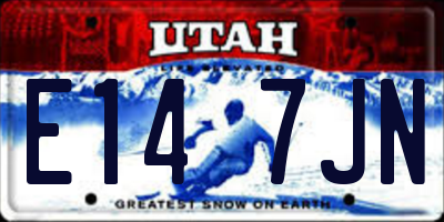 UT license plate E147JN