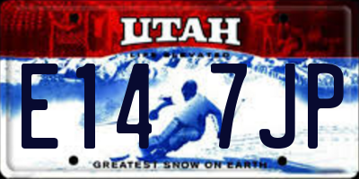 UT license plate E147JP