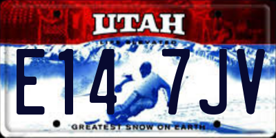 UT license plate E147JV