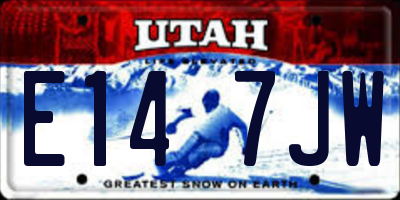 UT license plate E147JW