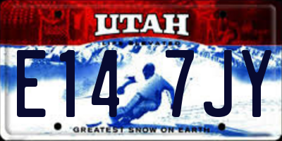 UT license plate E147JY