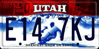 UT license plate E147KJ