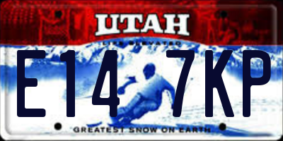 UT license plate E147KP