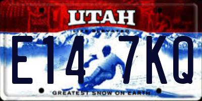 UT license plate E147KQ