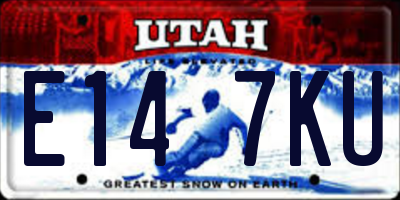 UT license plate E147KU