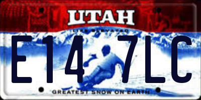 UT license plate E147LC