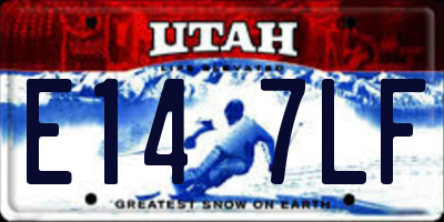 UT license plate E147LF