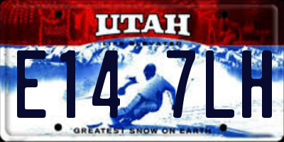 UT license plate E147LH