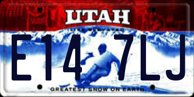 UT license plate E147LJ