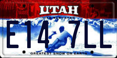 UT license plate E147LL