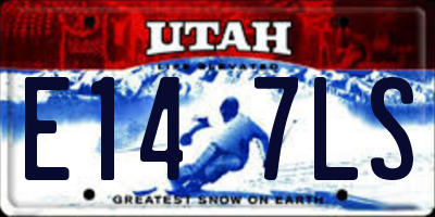 UT license plate E147LS