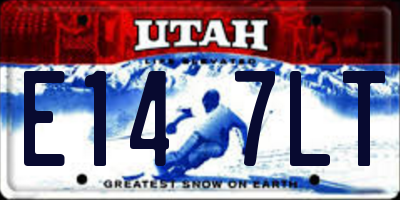 UT license plate E147LT