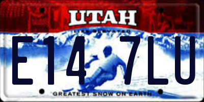 UT license plate E147LU