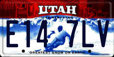 UT license plate E147LV