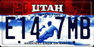 UT license plate E147MB