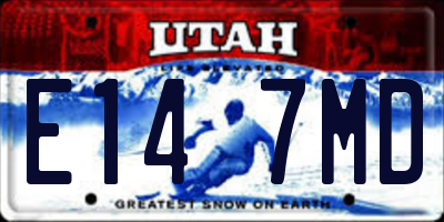 UT license plate E147MD