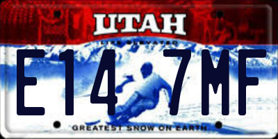 UT license plate E147MF