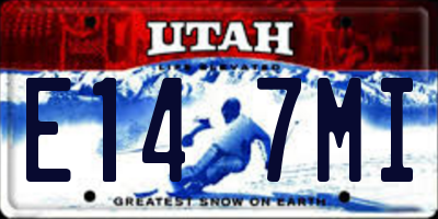 UT license plate E147MI