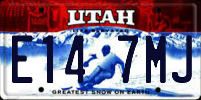 UT license plate E147MJ