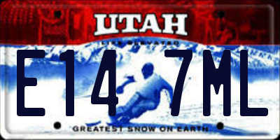 UT license plate E147ML