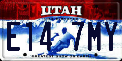 UT license plate E147MY