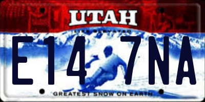 UT license plate E147NA