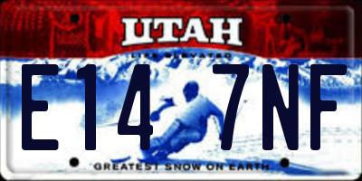 UT license plate E147NF