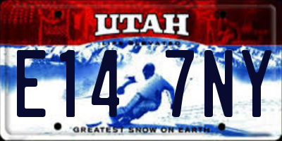 UT license plate E147NY