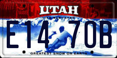 UT license plate E147OB