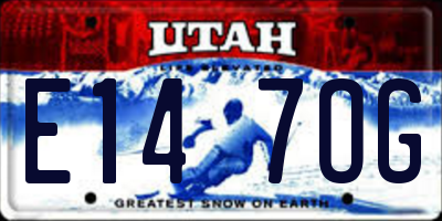 UT license plate E147OG