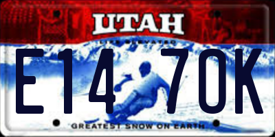 UT license plate E147OK