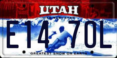 UT license plate E147OL