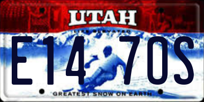 UT license plate E147OS