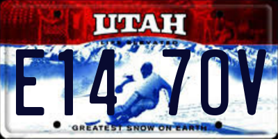 UT license plate E147OV