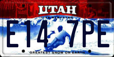UT license plate E147PE