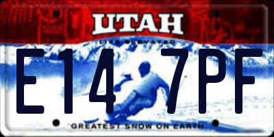 UT license plate E147PF
