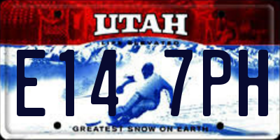 UT license plate E147PH